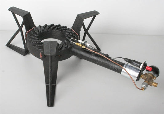 Hockerkocher 7,5 kW Gaskocher bis 100 kg belastbar Piezozündung Zündsicherung 50 mBar Schlauch Regler 5 kg 11 kg Gasflasche Wok (+Schlauch (150cm) und Regler (50mBar)) - kochskasan24.de