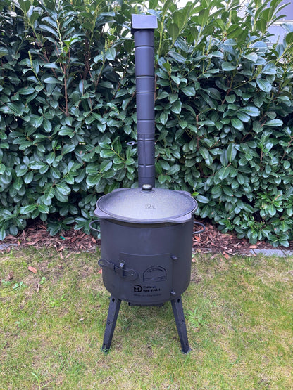 Set Davr Metall Utschak mit Abzugsrohr und 12 Liter Kasan aus Gusseisen - kochskasan24.de